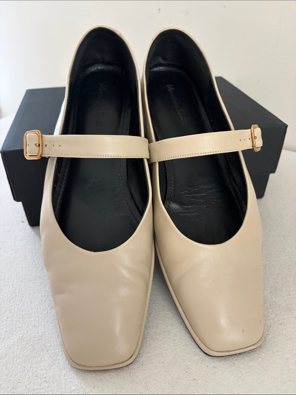 Massimo Dutti Leather Mary Jane flats Ballet Flats with Buckled Strap - Picture 7 of 16